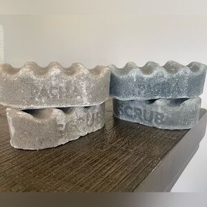 Pacha Soap Co. lot of 4 organic exfoliating body bath bars course / fine grit